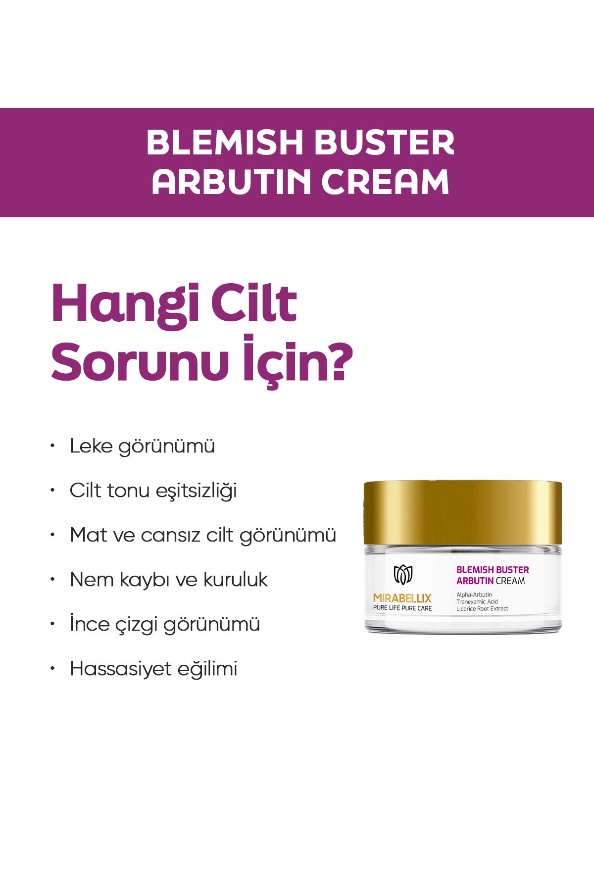 Arbutin, Meyan Kökü Özlü Leke Karşıtı & Aydınlatıcı Krem – Niacinamide ve Hyaluronik Asit Destekli 50 ml