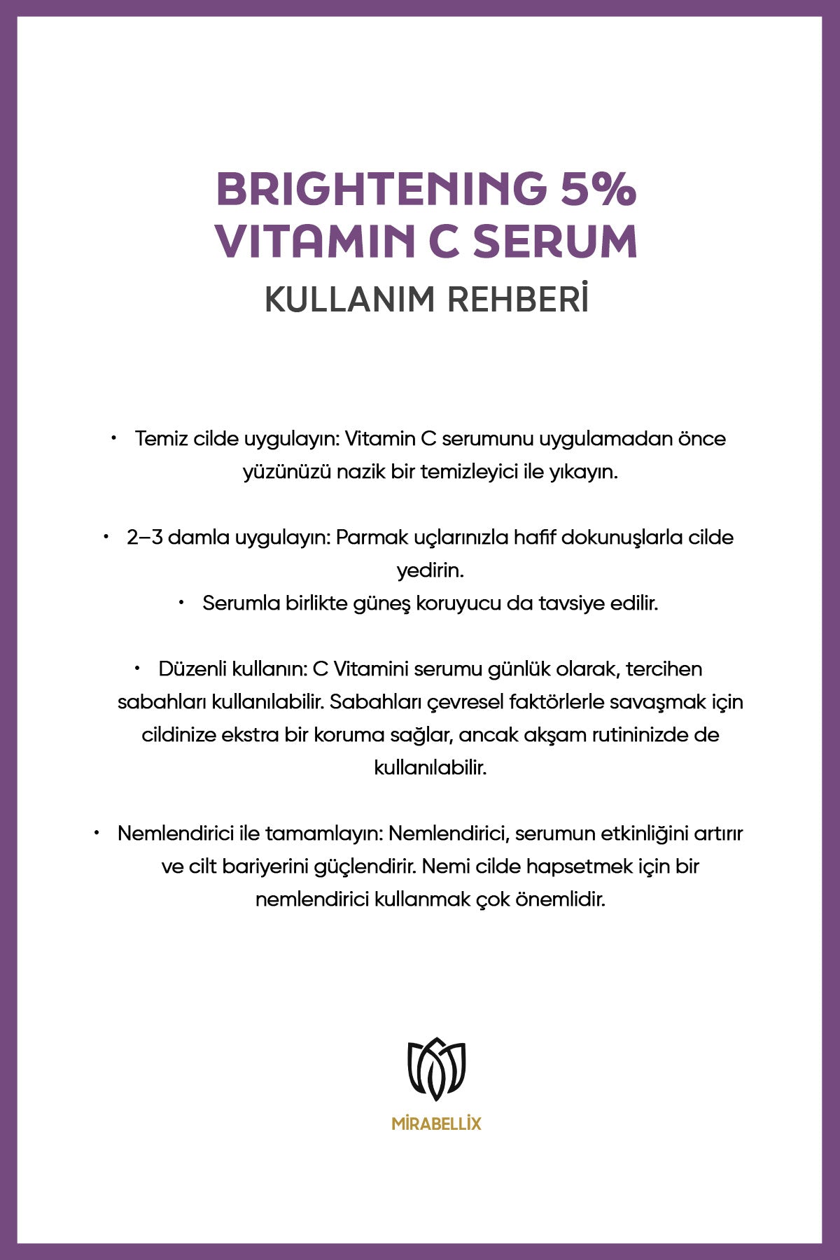 Aydınlatıcı %5 C Vitamini & Niasinamid İçeren Serum – Meyan Kökü ve Ginkgo Biloba Özlü 30 ml