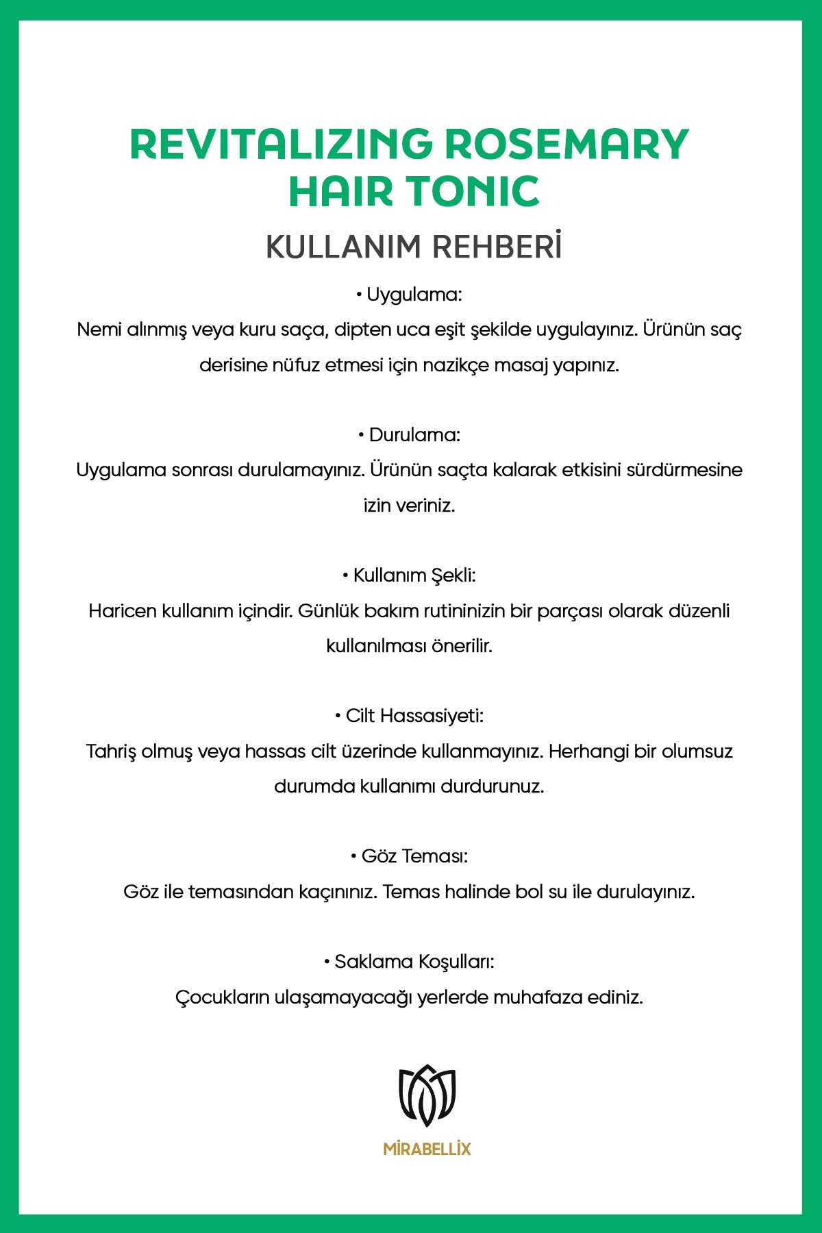 Canlandırıcı Biberiye & Biotin Saç Toniği – Çinko PCA Destekli Güçlendirici Bakım 200 ml