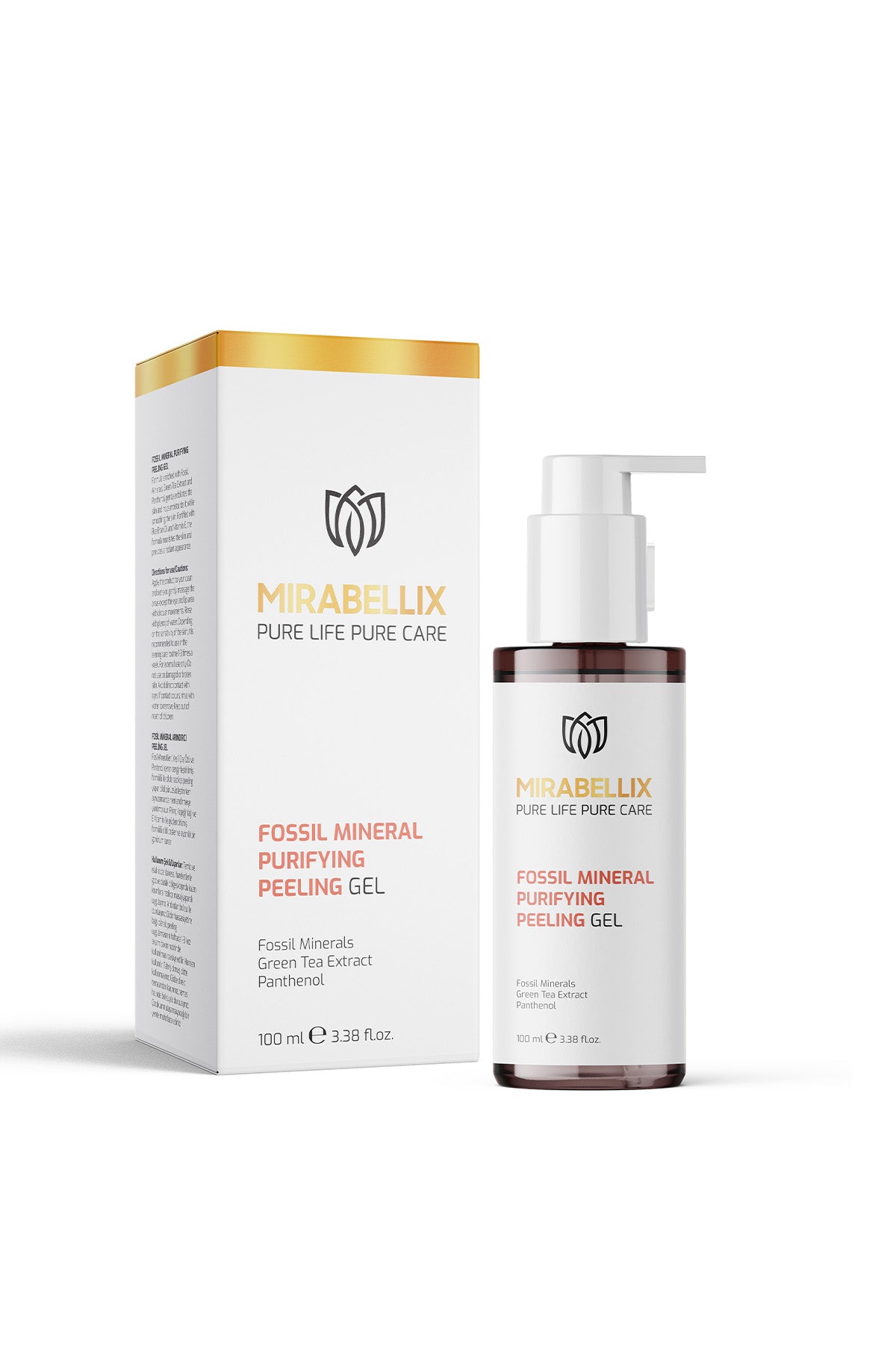 Fosil Mineral & Yeşil Çay Özlü Arındırıcı Peeling Yüz Yıkama Jeli – Pantenol ve Pirinç Kepeği Yağı Destekli 100 ml