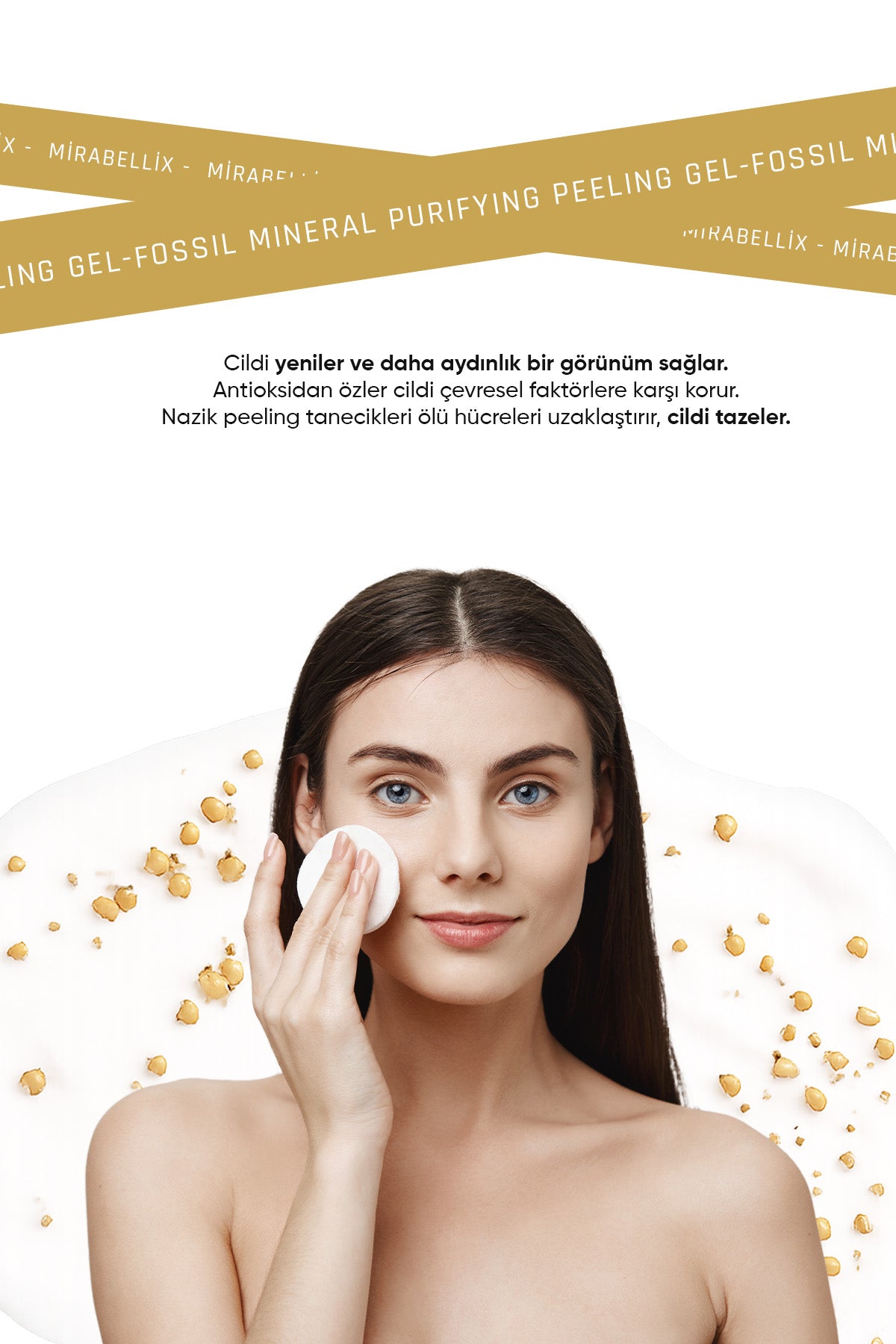 Fosil Mineral & Yeşil Çay Özlü Arındırıcı Peeling Yüz Yıkama Jeli – Pantenol ve Pirinç Kepeği Yağı Destekli 100 ml