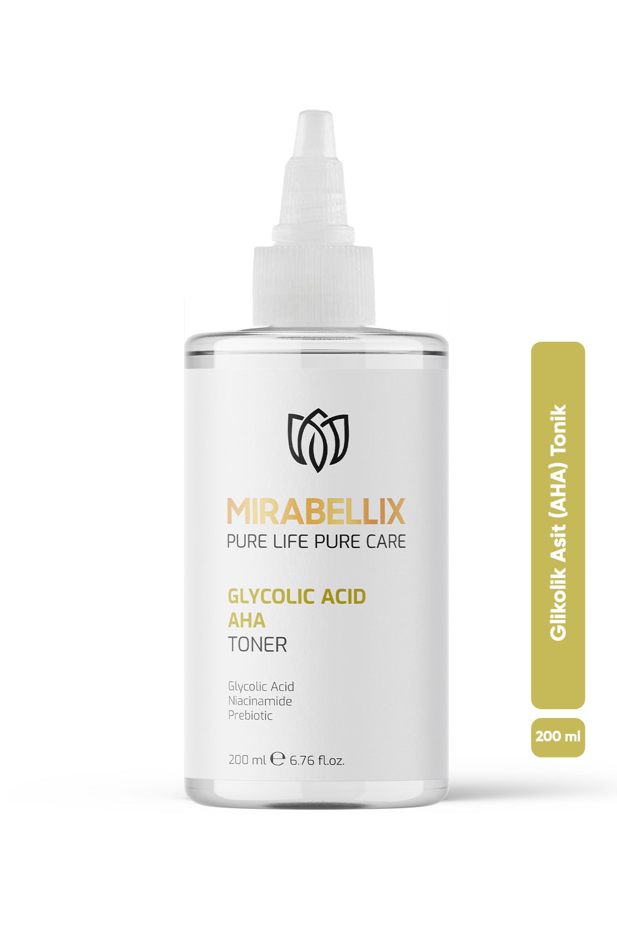 Glikolik Asit & Niasinamid İçeren Aydınlatıcı ve Gözenek Sıkılaştırıcı Tonik – Prebiyotik Destekli 200 ml