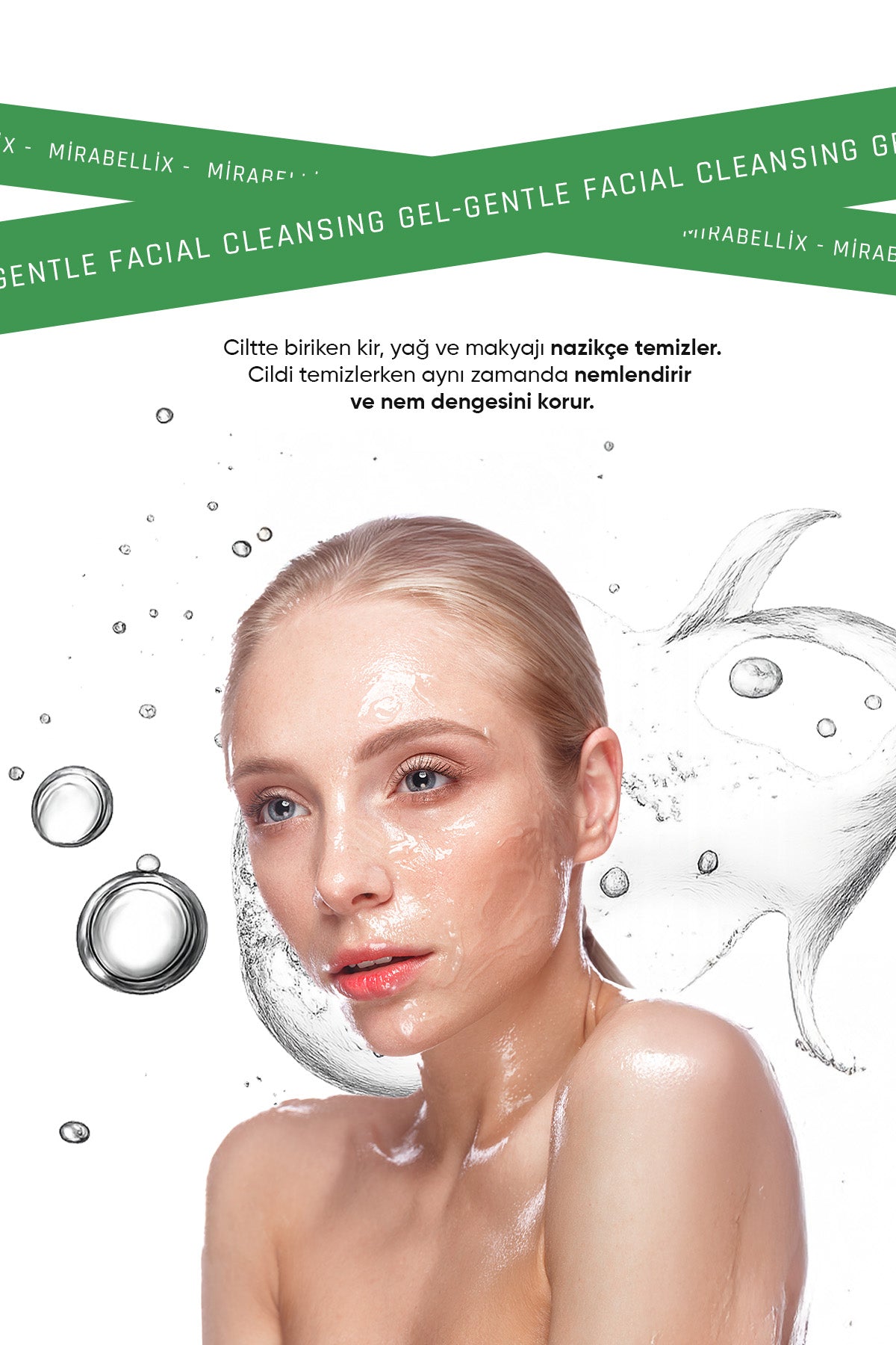 Nazik & Nemlendirici Yüz Temizleme Jeli – Hyaluronik Asit, Aloe Vera ve PHA Kompleksi İçerikli 200 ml