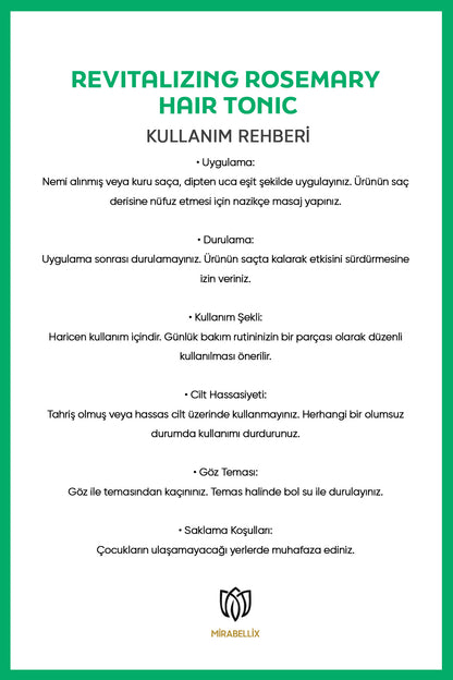 Canlandırıcı Biberiye &amp; Biotin Saç Toniği – Çinko PCA Destekli Güçlendirici Bakım 200 ml