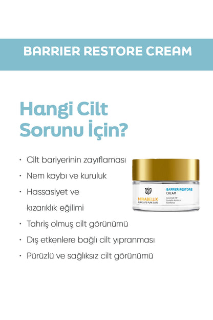 Centella Asiatica (Cica) &amp; Seramid İçeren Bariyer Güçlendirici ve Onarıcı Krem – Pantenol Destekli 50 ml