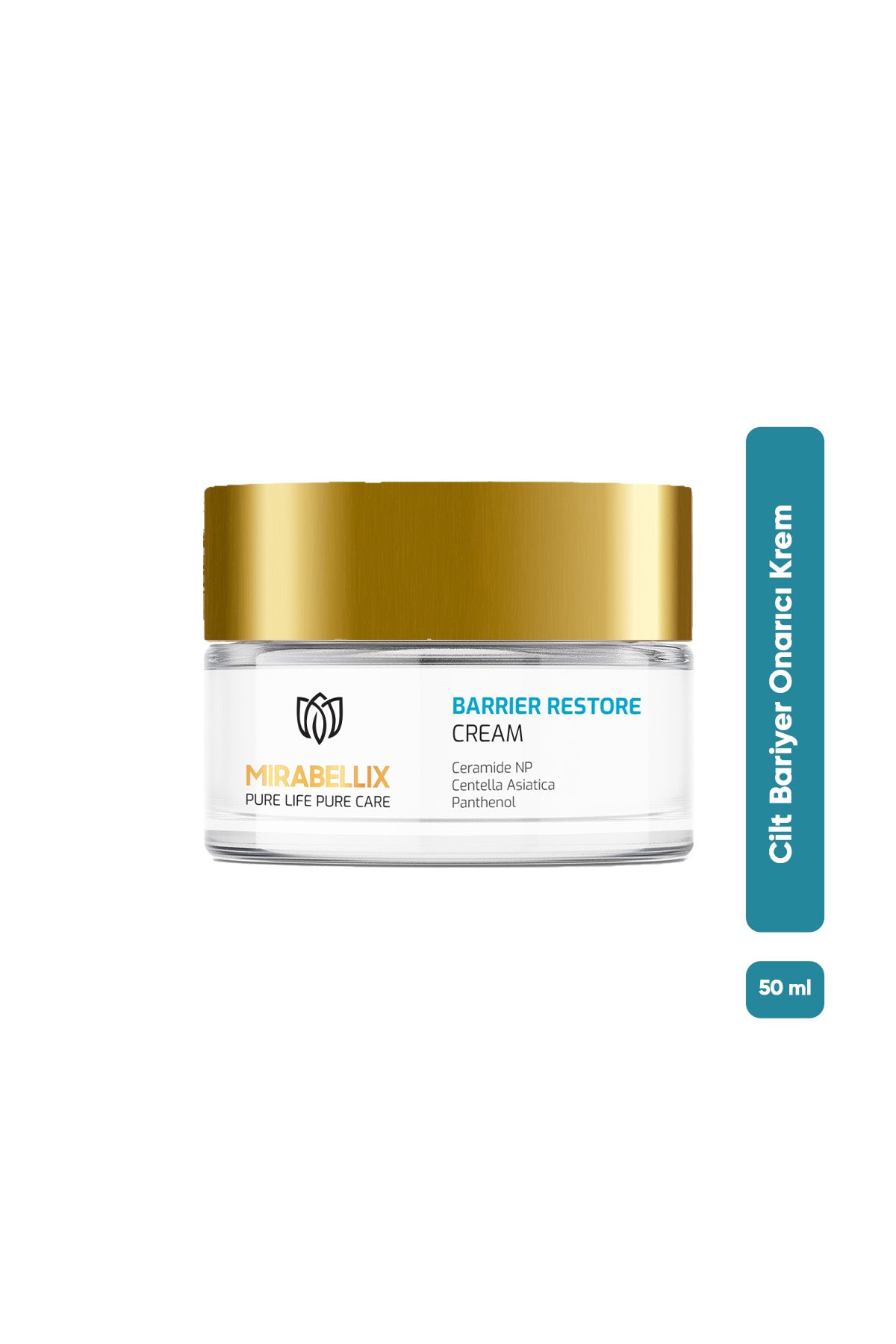 Centella Asiatica (Cica) &amp; Seramid İçeren Bariyer Güçlendirici ve Onarıcı Krem – Pantenol Destekli 50 ml