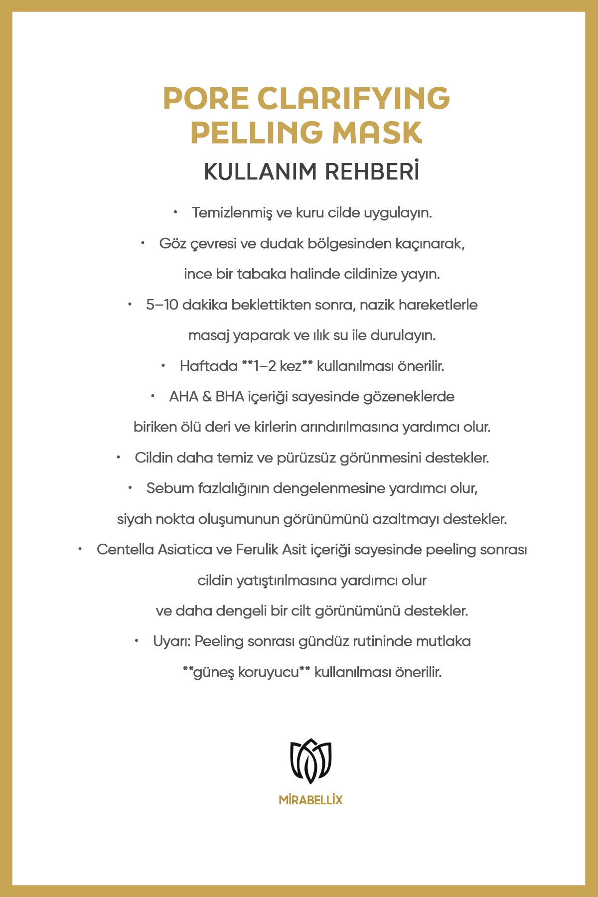 Gözenek Arındırıcı Peeling Maske – AHA &amp;BHA 50 ml