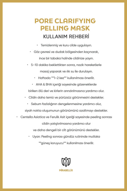 Gözenek Arındırıcı Peeling Maske – AHA &amp;BHA 50 ml