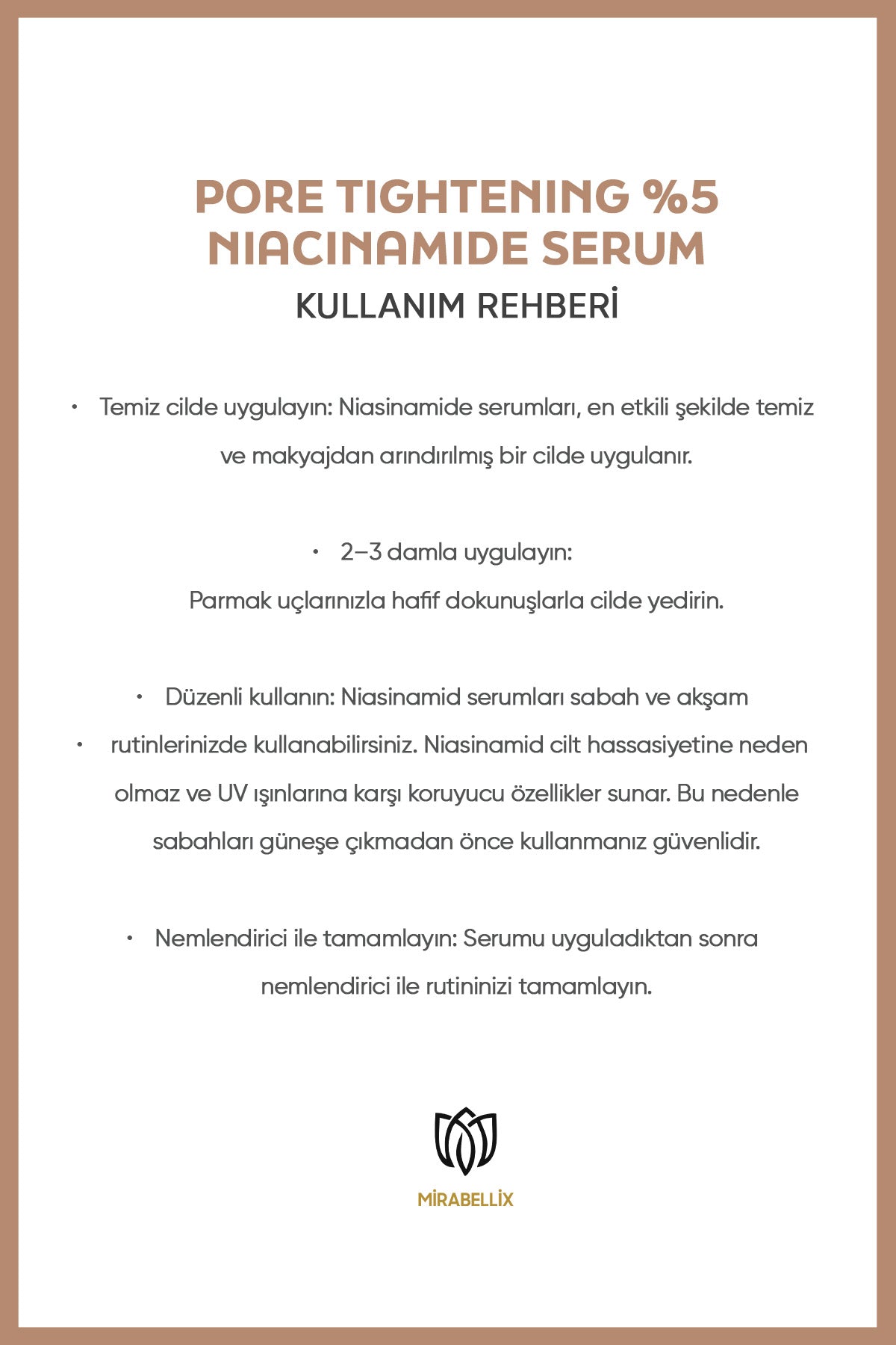 PORE TIGHTENING  5% NIACINAMIDE SERUM 30 ML