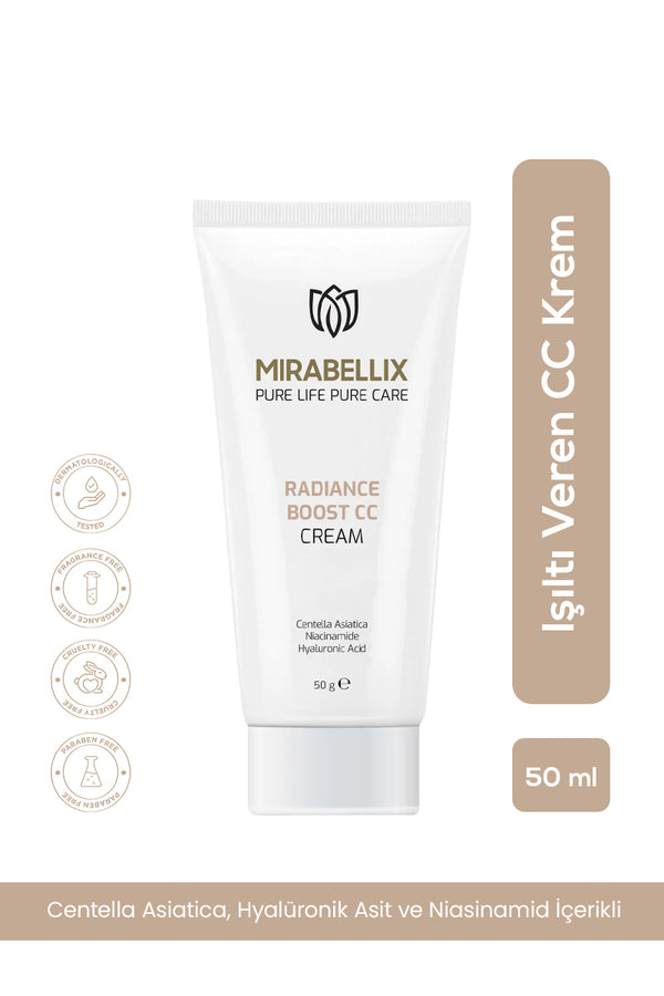 Işıltı Veren CC Krem – Centella Asiatica, Hyalüronik Asit ve Niasinamid İçerikli 50 ml