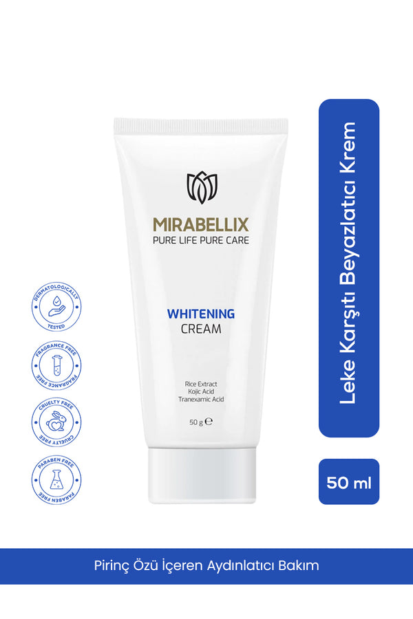 Leke Karşıtı Beyazlatıcı Krem – Pirinç Özü İçeren Aydınlatıcı Bakım 50 ml