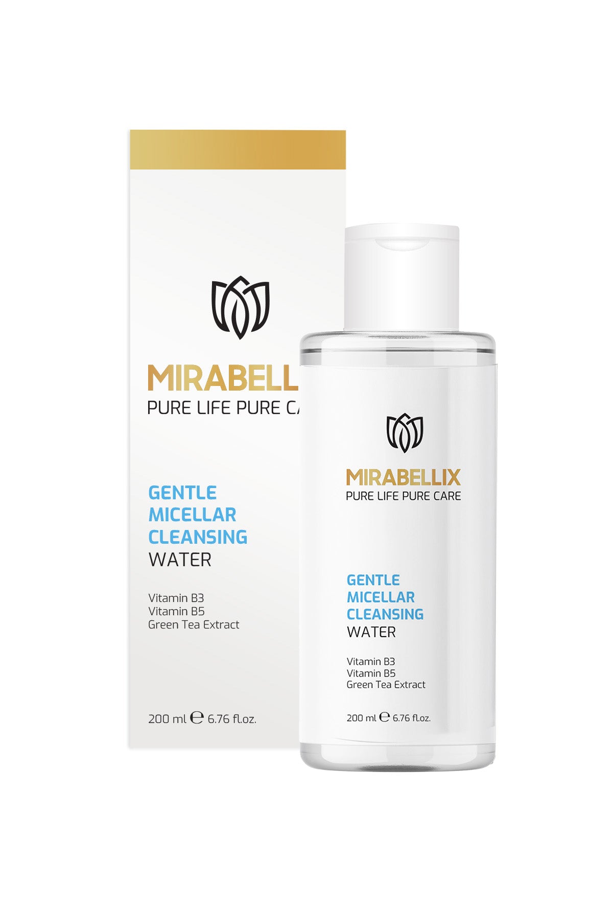 Micellar Makyaj Temizleme Suyu – Yeşil Çay Özü, Pantenol ve Niasinamid İçerikli 200 ml