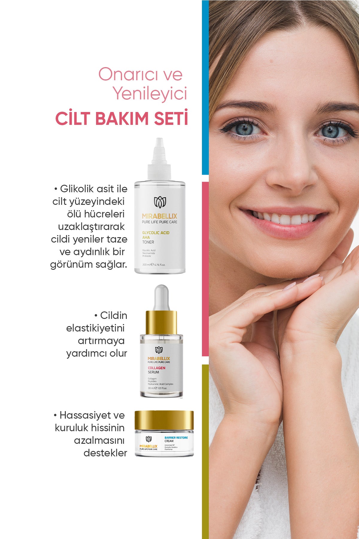 Onarıcı ve Yenileyici Cilt Bakım Seti-3&