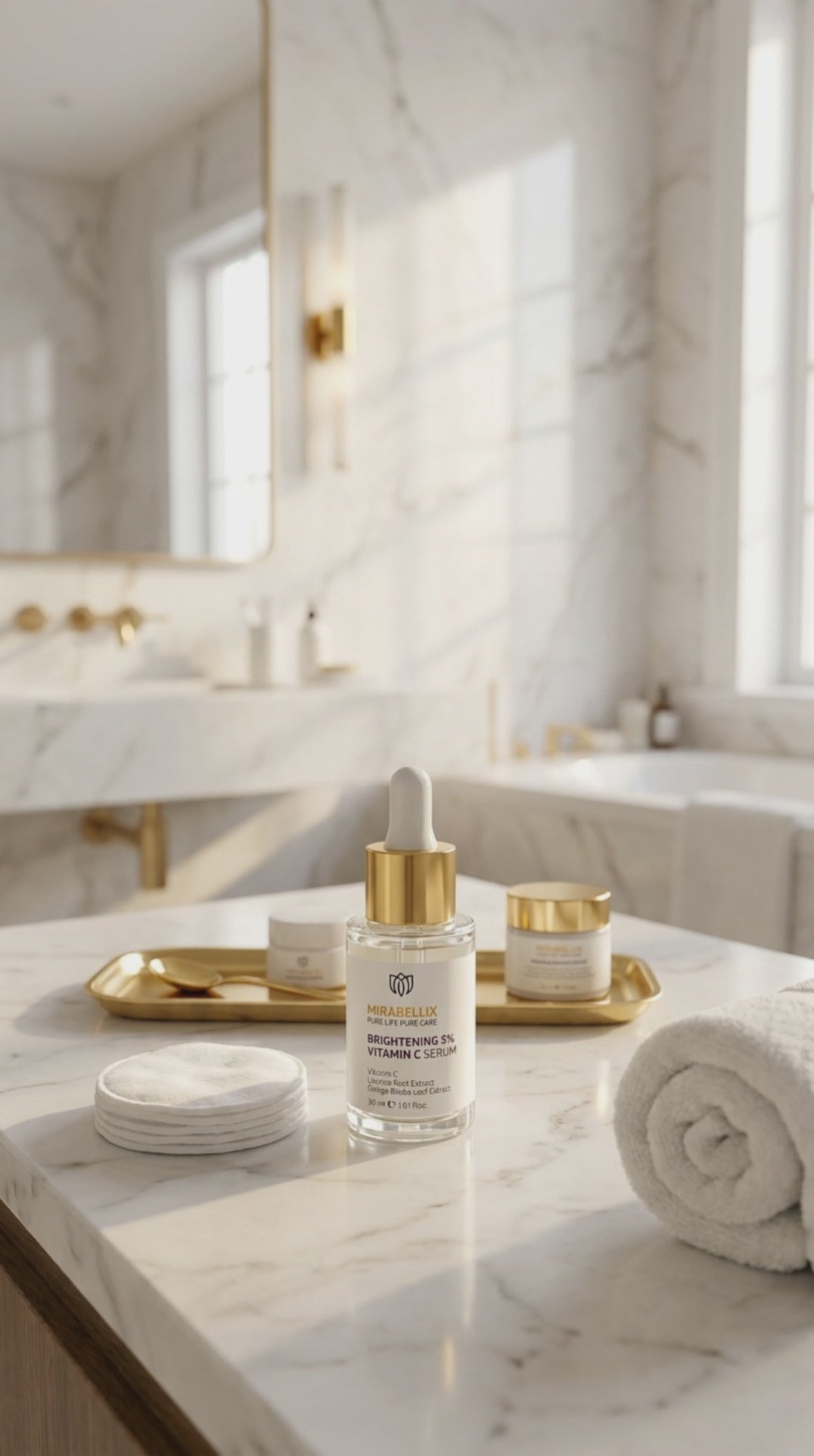 Aydınlatıcı %5 C Vitamini &amp; Niasinamid İçeren Serum – Meyan Kökü ve Ginkgo Biloba Özlü 30 ml
