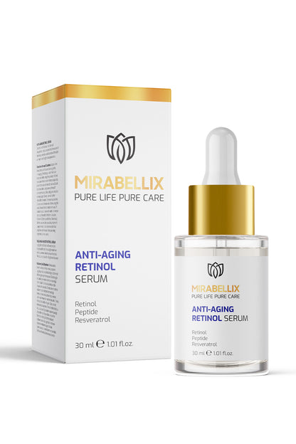 Retinol, Peptit İçeren Yaşlanma Karşıtı ve Cilt Yenileyici Serum – İnce Çizgi ve Leke Karşıtı 30 ml
