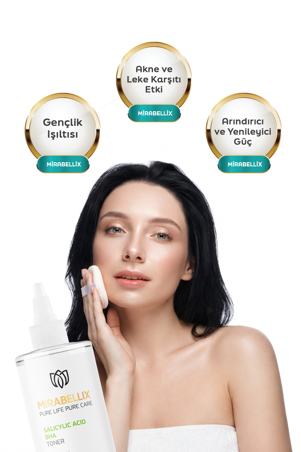 Salisilik Asit (BHA), Niasinamid ve Yeşil Çay Özlü Gözenek Temizleyici ve Akne Karşıtı Tonik – 200 ml