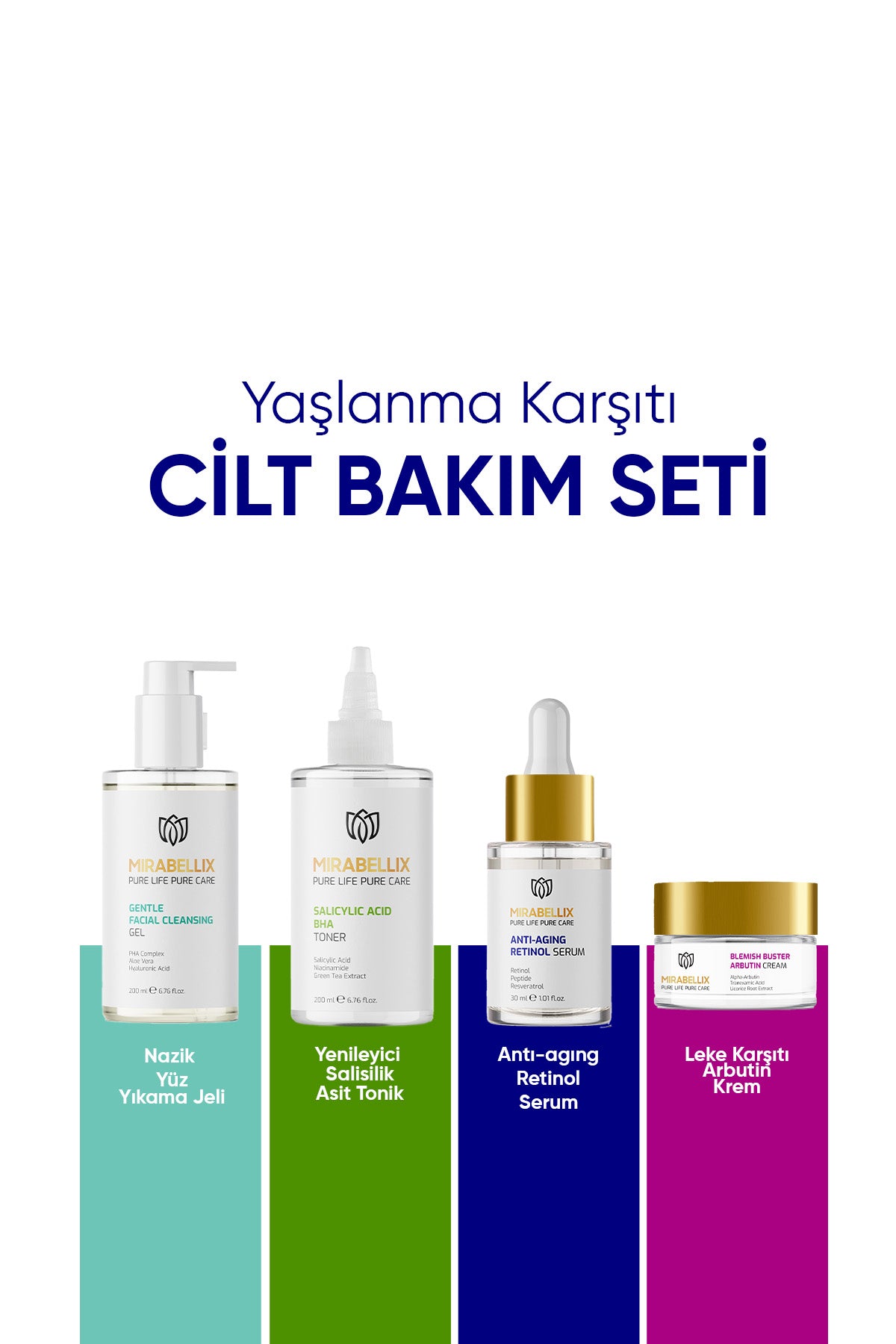 Yaşlanma  Karşıtı Cilt Bakım Seti-4&
