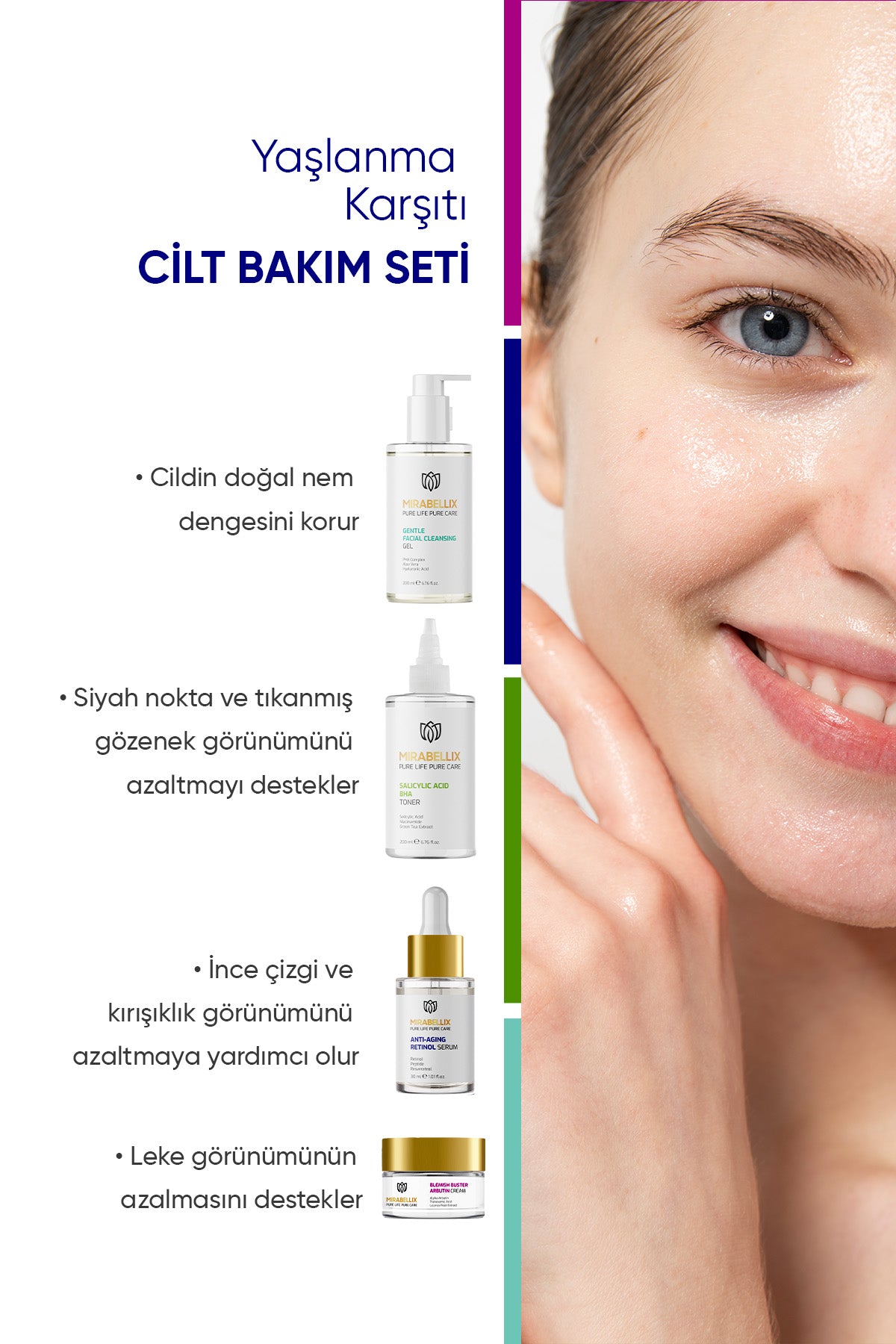 Yaşlanma  Karşıtı Cilt Bakım Seti-4&