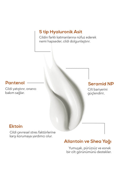 Yoğun Nemlendirici Krem Maske – 5’li Hyaluronik Asit Kompleksi, Seramid Destekli 50 ml